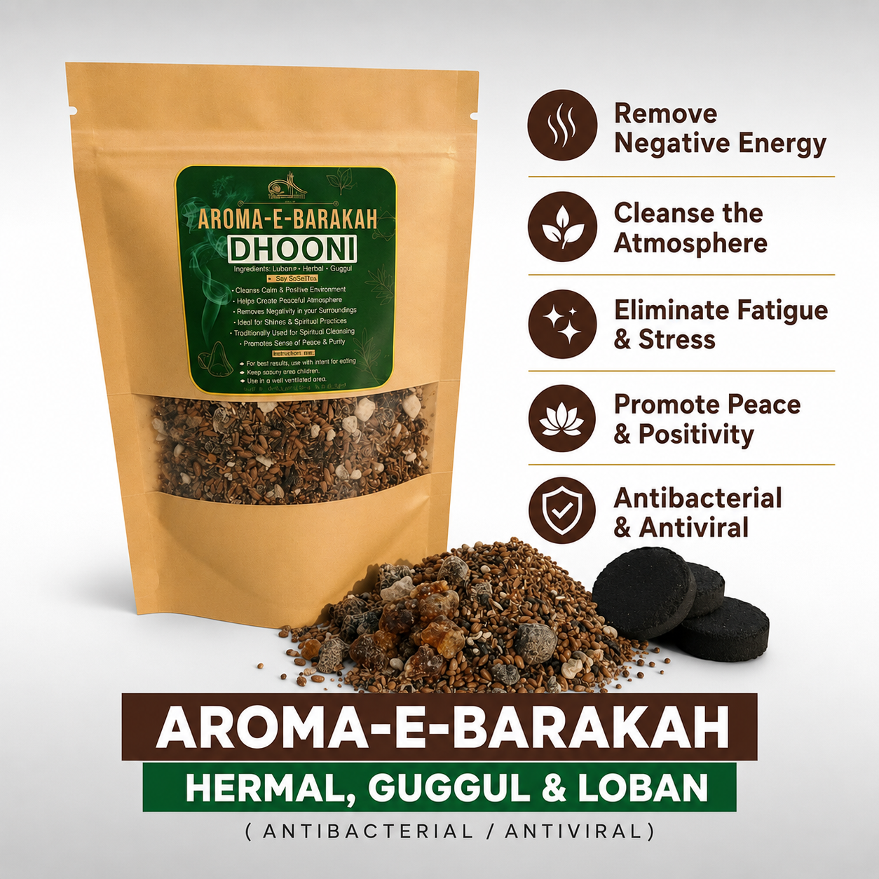Aroma E Barakah  (Combination of Harmal, Guggul & Luban) For Peaceful Atmosphere