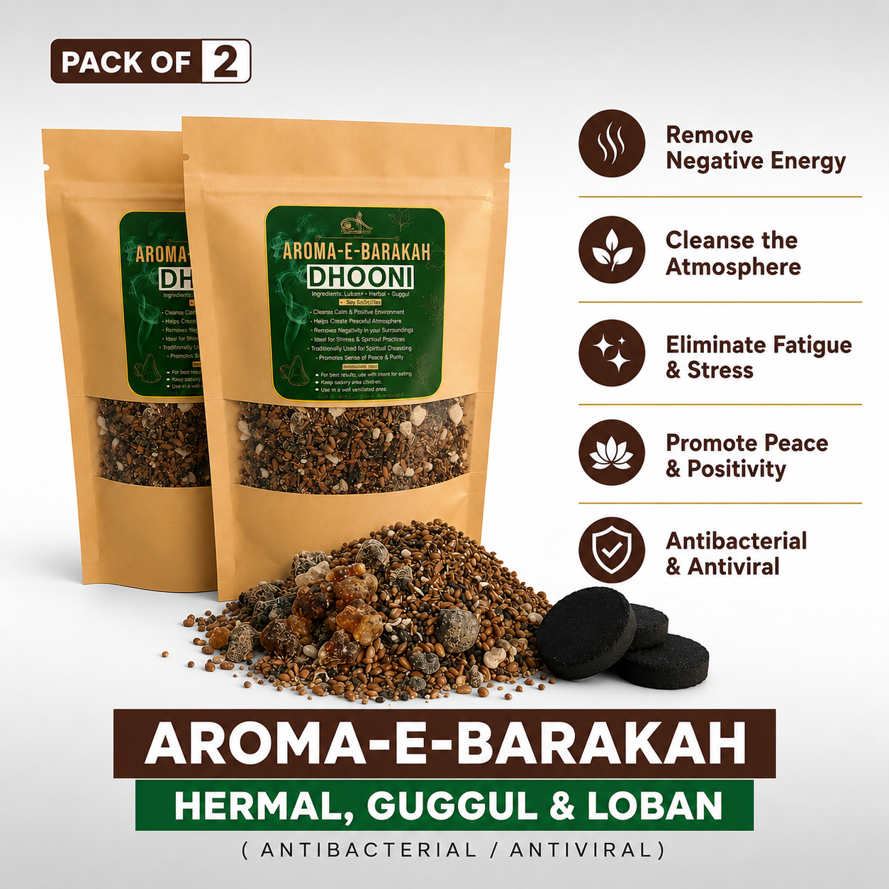Aroma E Barakah  (Combination of Harmal, Guggul & Luban) For Peaceful Atmosphere