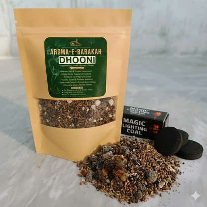 Aroma-E-Barakah Dhooni Pack (Mixture of Luban, Gougal & Harmal) Natural Fumigation